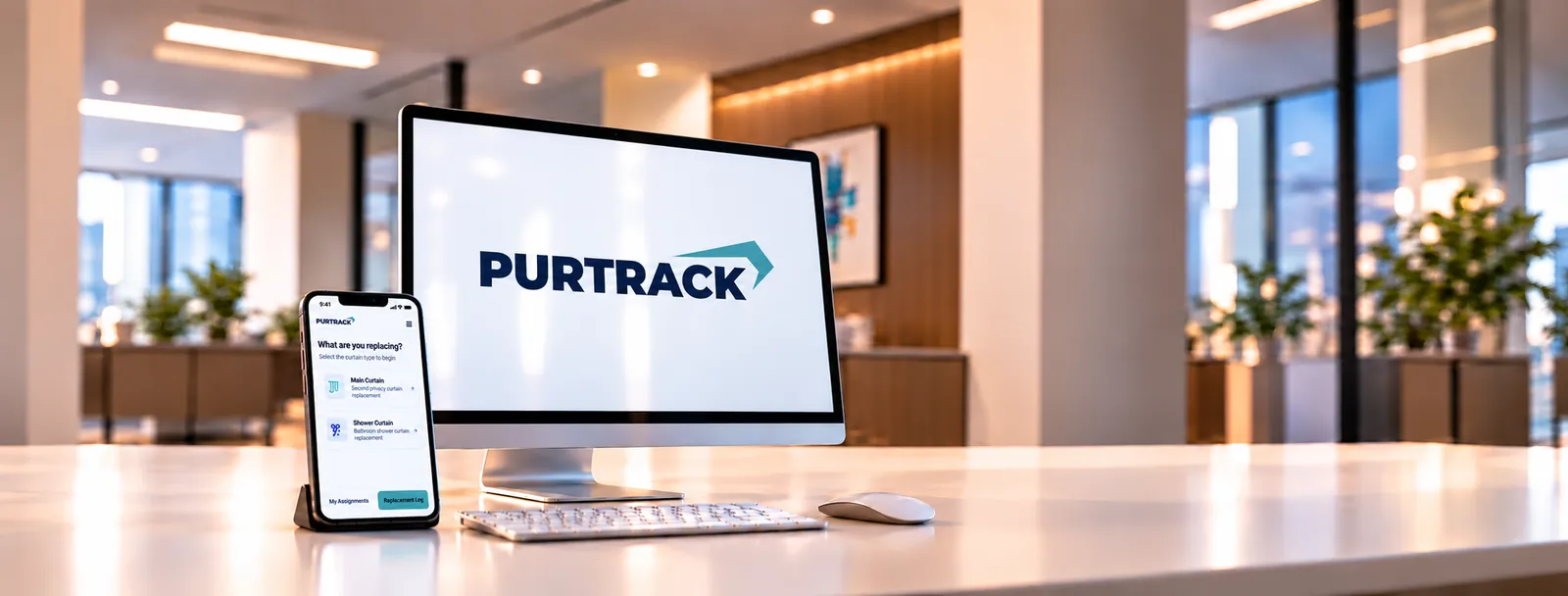 PurTrack desktop and mobile replacement management setup